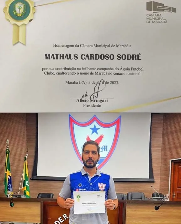 Homenagem da Câmara Municipal de Marabá pelo trabalho à frente do Águia