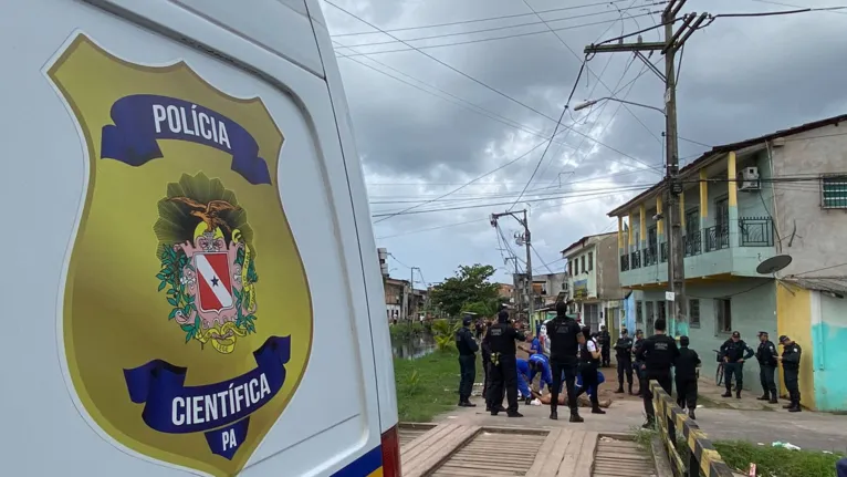 A Polícia Científica já no local.