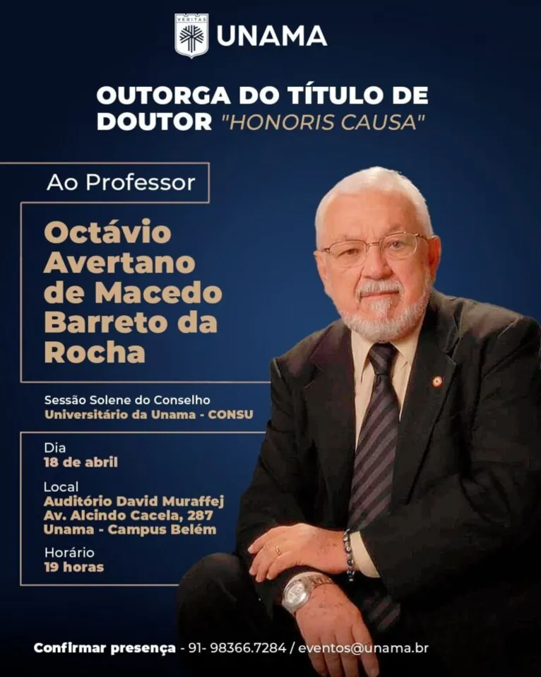 Octávio Avertano Rocha: decano da APL recebe honraria hoje