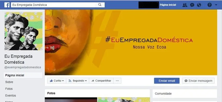 Imagem da página “Eu, Empregada Doméstica”, no Facebook -