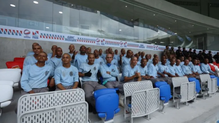 Os custodiados limparam as principais vias de escoamento no entorno do estádio do Mangueirão