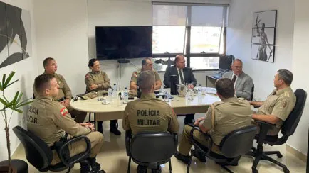 Reunião entre MPSC, Polícia Militar e Federação Caratinense de Futebol (FCF), na última terça-feira (2), para tratar da segurança de Figueirense x Paysandu.