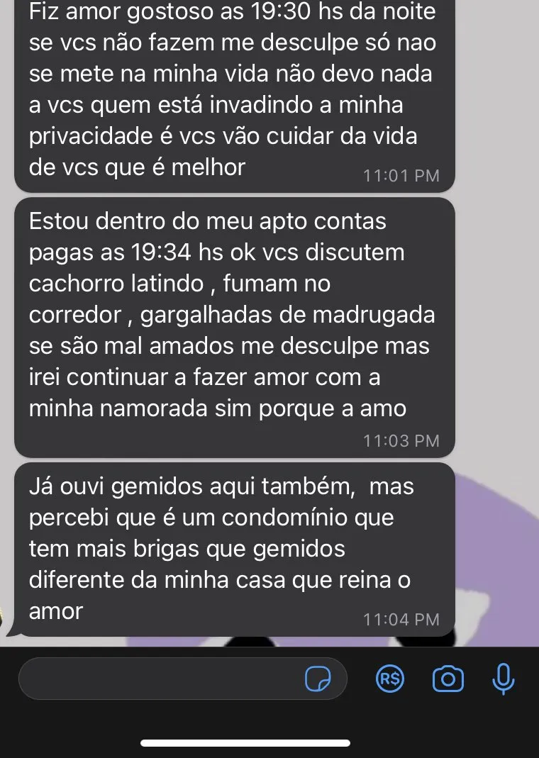 Gemidos altos viram motivo de reclamação em condomínio