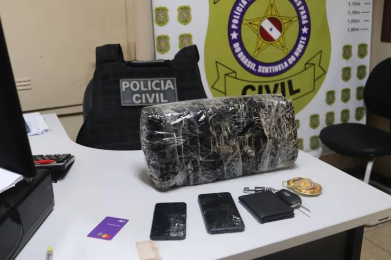 Casal é preso com 10 kg de maconha em Terminal de Belém