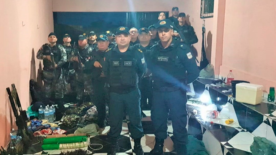 A equipe do 13º Batalhão de Polícia Militar em Tucuruí