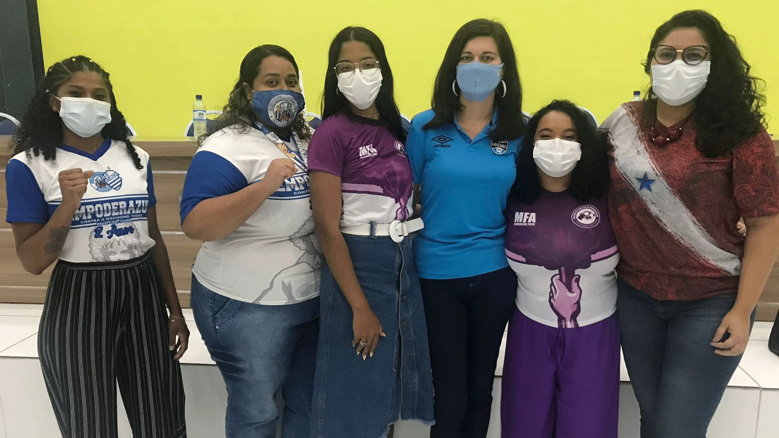 Encontro de Mulheres Torcedoras em Maceió, promovido pelo Movimento Feminino de Arquibancada,.