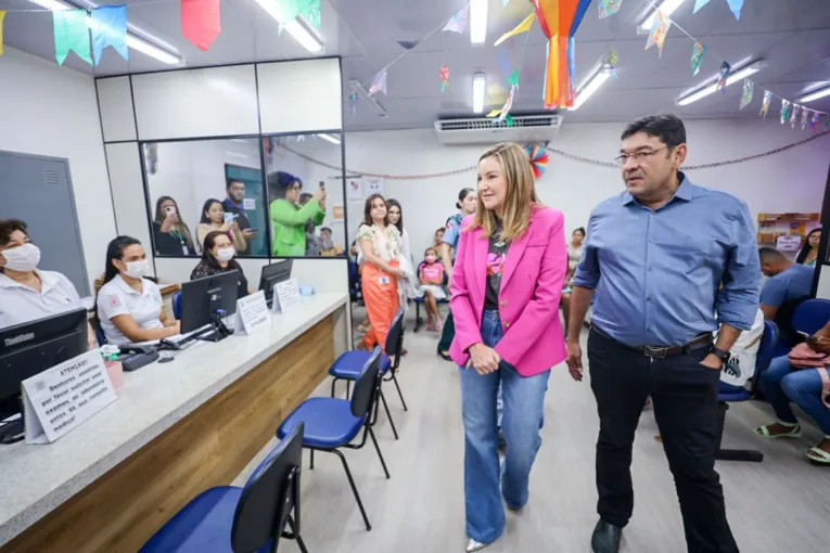 Vice-governadora do Estado, Hanna Ghassan em visita a sede do Hemopa