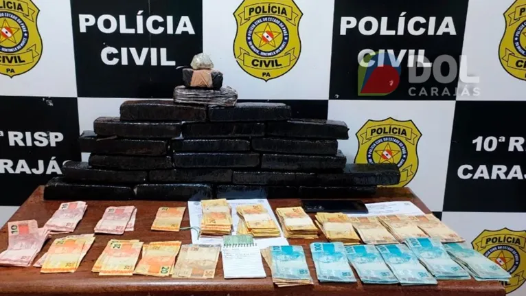 Polícia apreendeu cerca de 20 quilos de maconha e mais R$ 13 mil em dinheiro em uma casa na Nova Marabá
