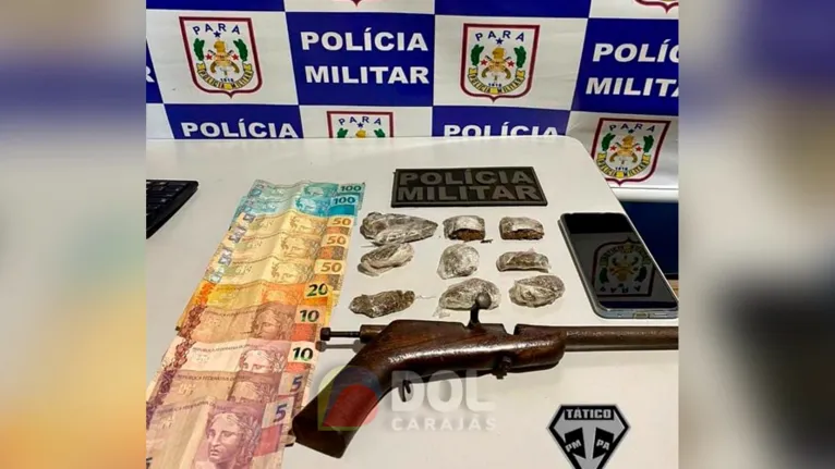 Itens encontrados com a dupla foram levados para a delegacia