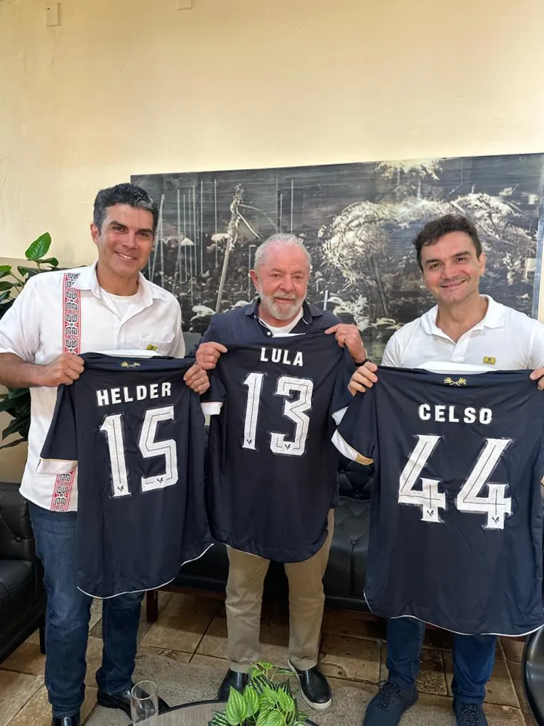 Lula ao lado do Governador Helder e do deputado Celso Sabino