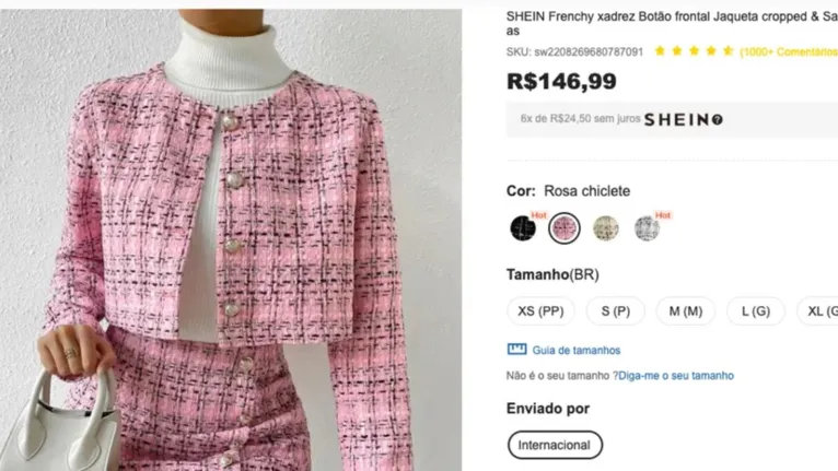 Mulher compra roupa por R$ 470 e descobre que era da Shein