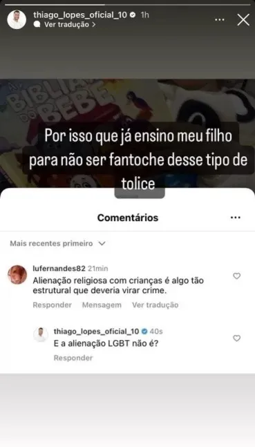 Ex de Andressa Urach rebate crítica sobre criação do filho