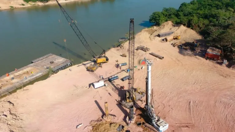 A nova ponte terá 524 metros de comprimento com 12 de largura