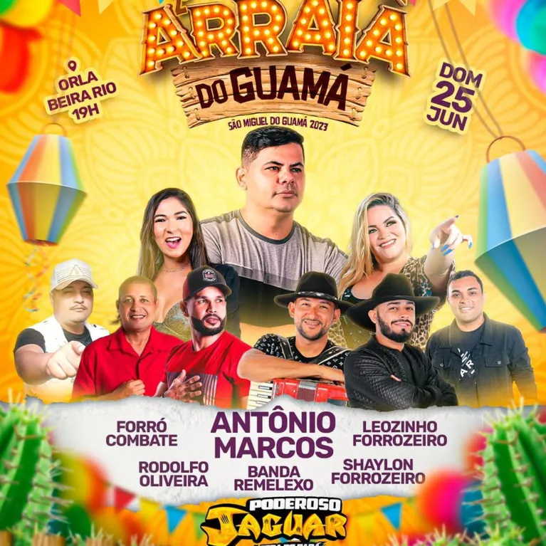 A festa terá várias atrações