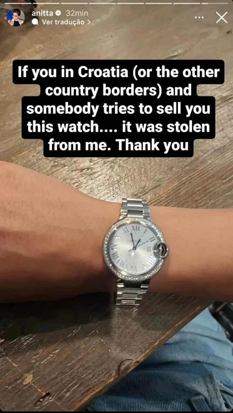 Anitta tem casa invadida e relógio de R$105 mil roubado