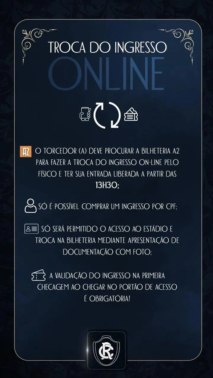 Clube do Remo: ingresso virtual terá acesso só pelo A1 e B4