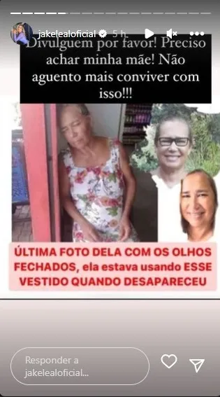 Lembra dela? Ex-BBB implora por ajuda para reencontrar mãe