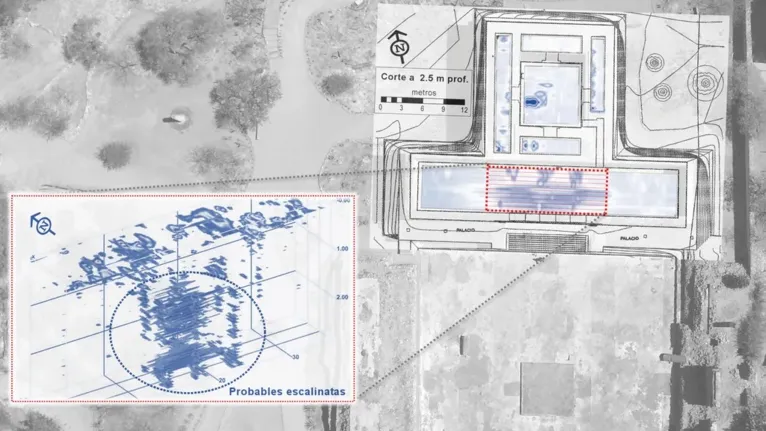 Mapa em 3D criado a partir das câmaras e túneis do "submundo" zapoteca abaixo da igreja de São Paulo Apóstolo