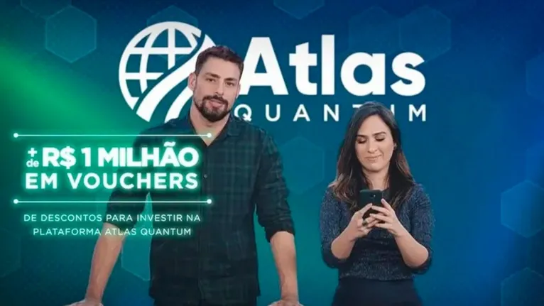 Cauã Reymond e Tatá Werneck em propaganda para a Atlas Quantum, empresa investigada