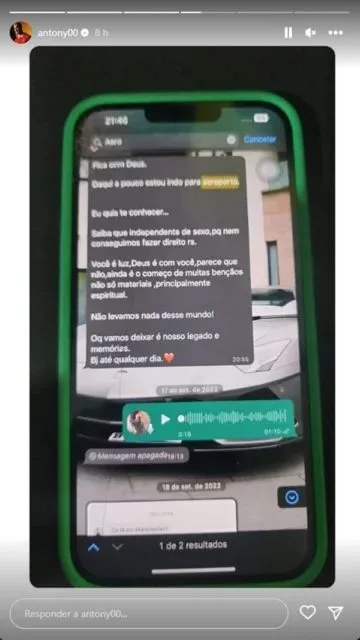 Antony expõe conversa com mais uma mulher que o acusa