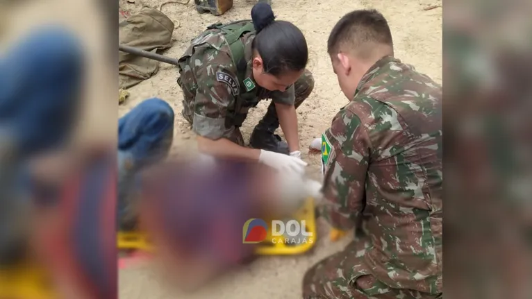 Militares do Exército não perderam tempo em atender as vítimas