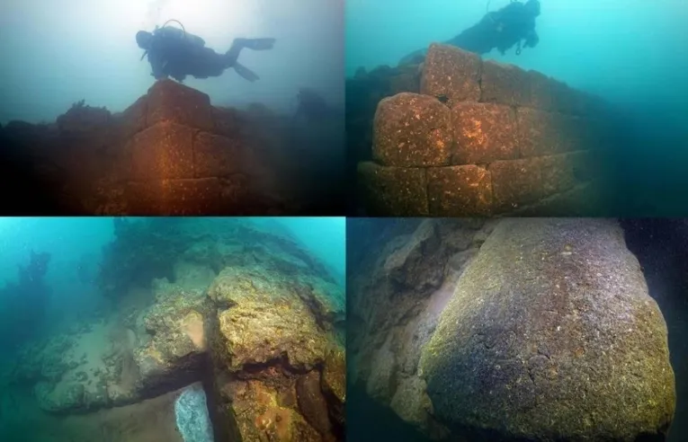 Mergulhadores investigaram o lago por quase uma década antes de encontrar as ruinas