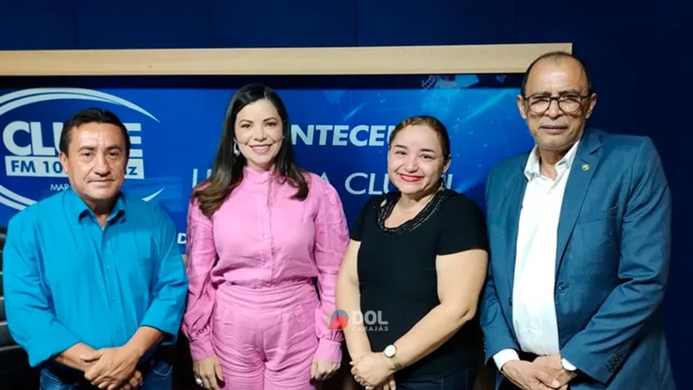 Heleine Pereira, Lindalva Martins e o defensor público, Francelino Eleutério participaram do Programa Se Ligue na Clube com o comunicador Nonato Dourado