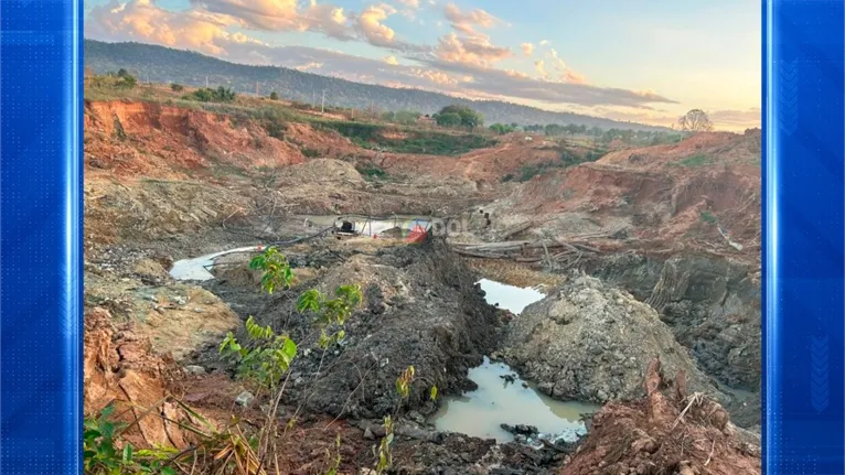 Uma das áreas em que ocorria a extração ilegal de ouro