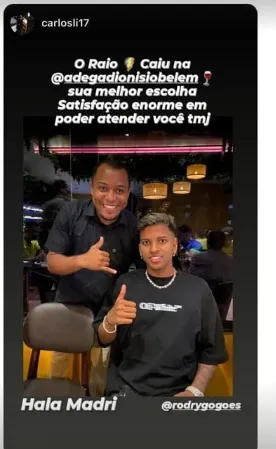 Rodrygo foi bastante tietado pelos presentes