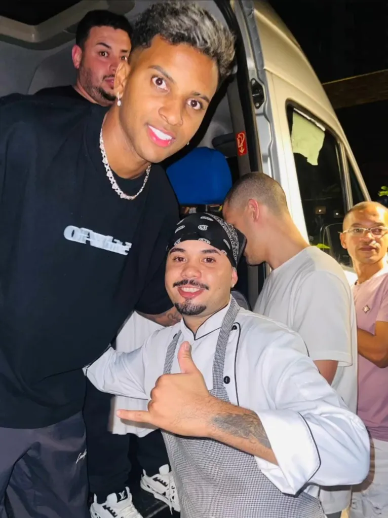 Rodrygo e o chef Igor Santiago