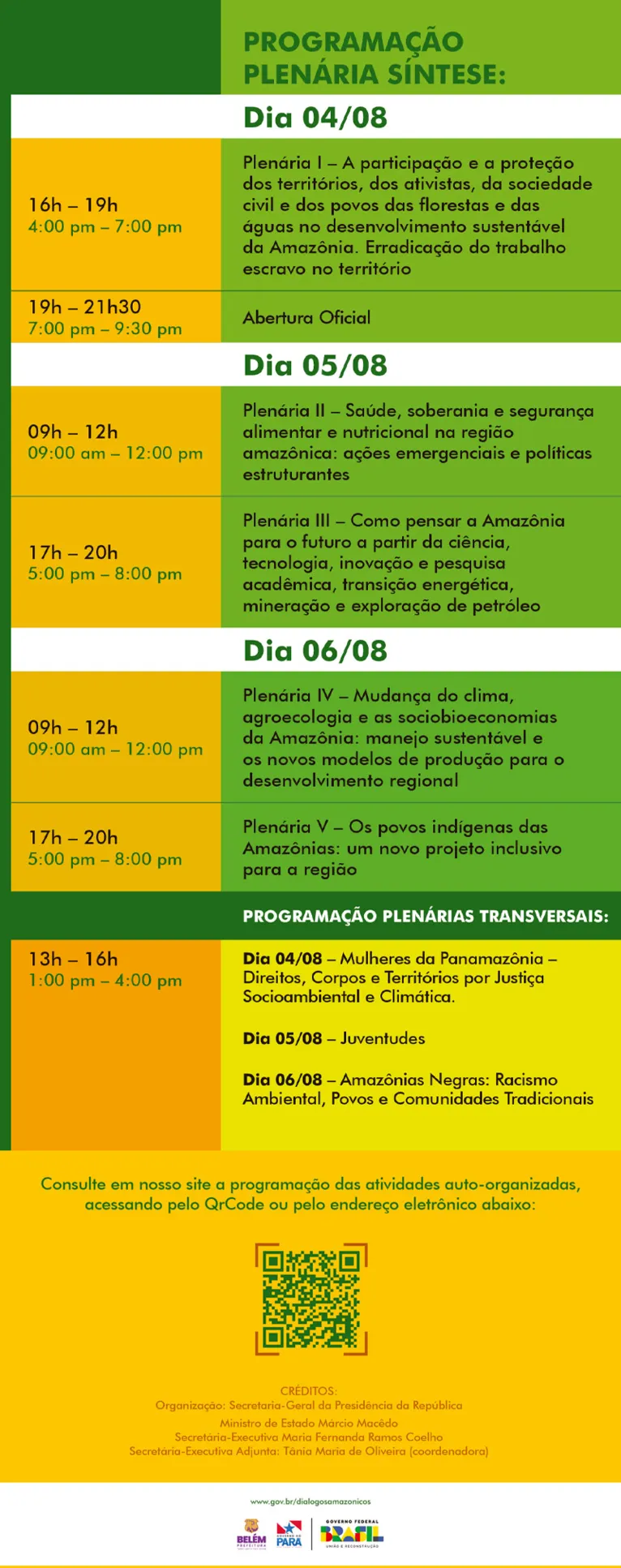 Veja a programação completa do encontro Diálogos Amazônicos