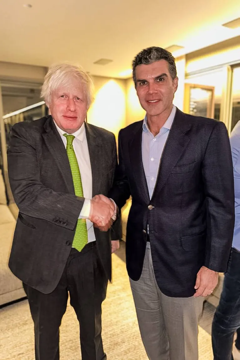 Ex-primeiro ministro Boris Johnson e o governado do Pará, Helder Barbalho