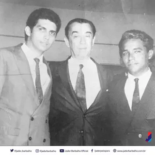 Jader Barbalho, Juscelino Kubitschek e Fernando Velasco. Foto registrada em 1966 em Belém.