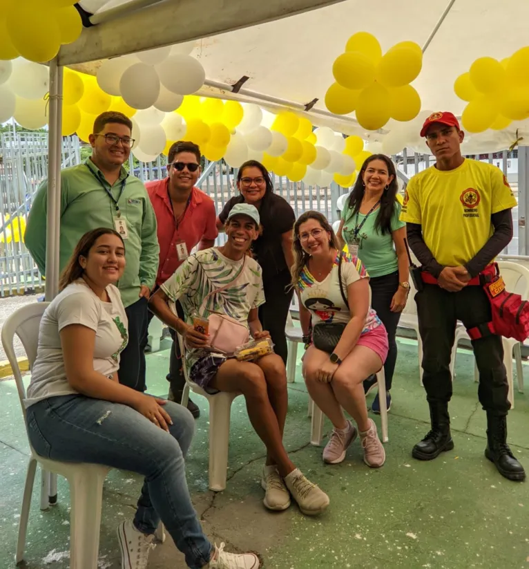 A AP disponibilizou água, suco, comida e até massagens aos romeiros