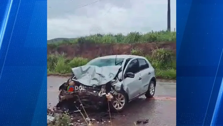 Carro em que viajava Laís Gabriela e a família