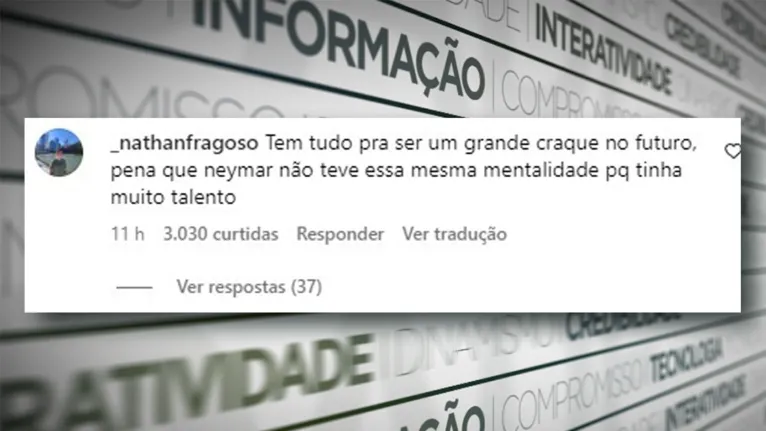 Endrick diz não gostar de festas e web vê indireta a Neymar