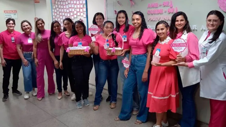 Equipe responsável pela ação de conscientização do Hospital Regional