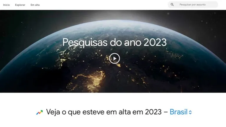 O Google revelou o que os brasileiros mais pesquisaram no seu mecanismo de busca em 2023.