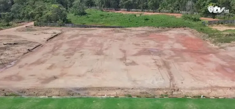 Local onde está sendo construído o segundo campo do CT do Paysandu