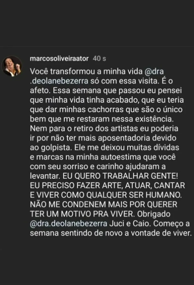 Deolane Bezerra doa R$ 50 mil a Marcos Oliveira, o Beiçola