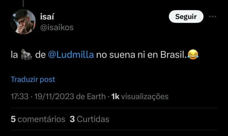 Ludmilla vira alvo de ataques racistas nas redes sociais