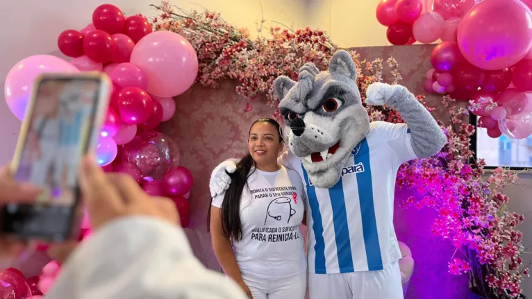 O Lobo Mau fez a alegria das participantes da 4ª edição do "Projeto Transformando Vidas".