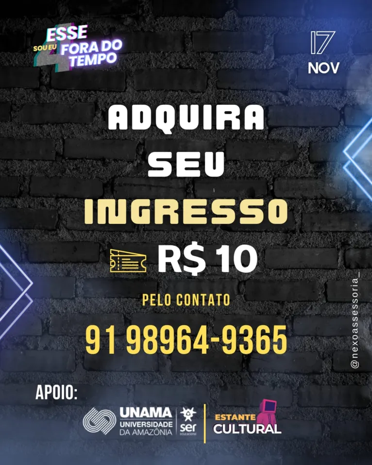O show terá um valor simbólico de R$10,00