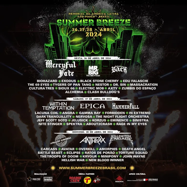 Summer Breeze Brasil revela line-up para sua edição de 2024