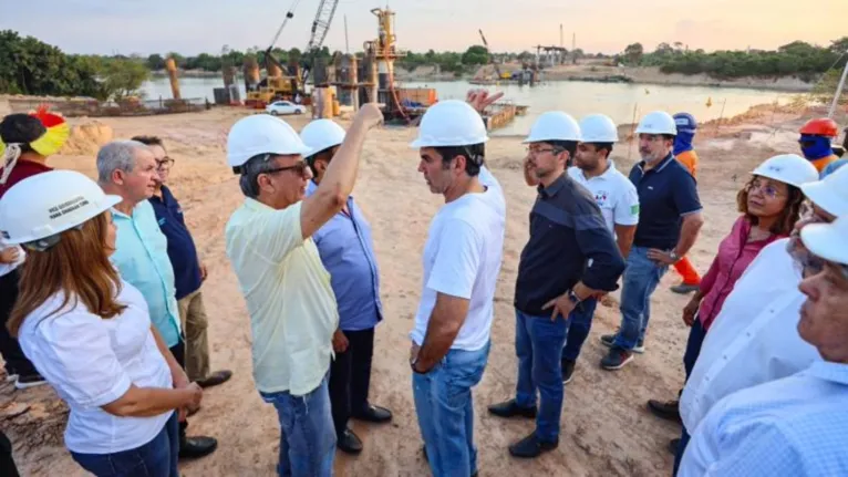 O governador Helder Barbalho esteve pessoalmente vistoriando o trabalho na obra