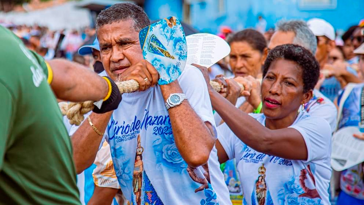 Assim como em Belém, corda também é marca registrada do Círio em Tucuruí