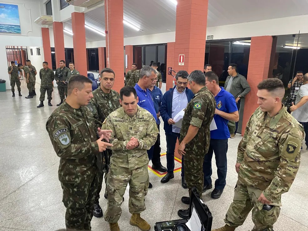 Militares logo após a chegada em Belém para o CORE 2023