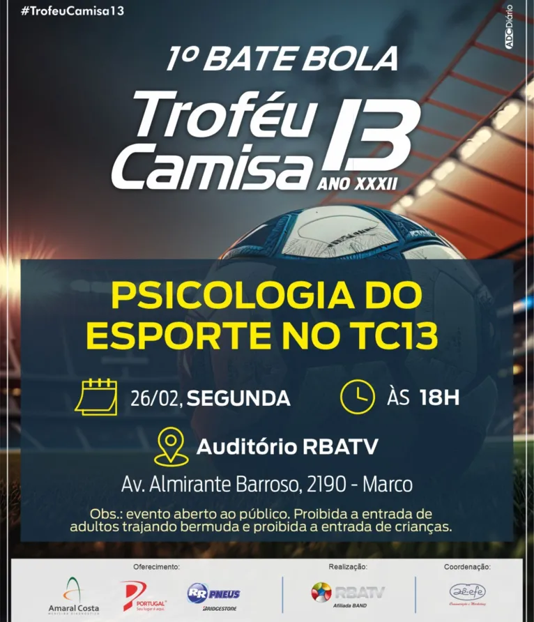 1º Bate Bola Troféu Camisa 13 debate a psicologia do esporte