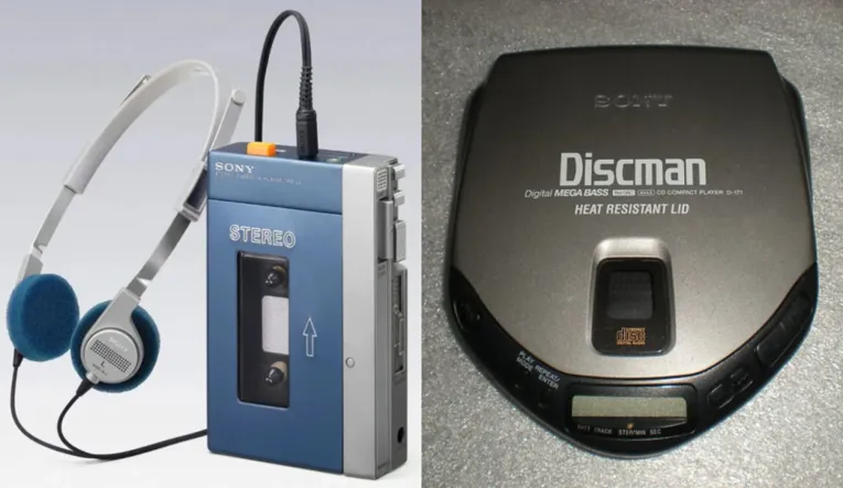 Walkman e Discman foram dois produtos revolucionários com a proposta de ouvir música de forma portátil e pessoal