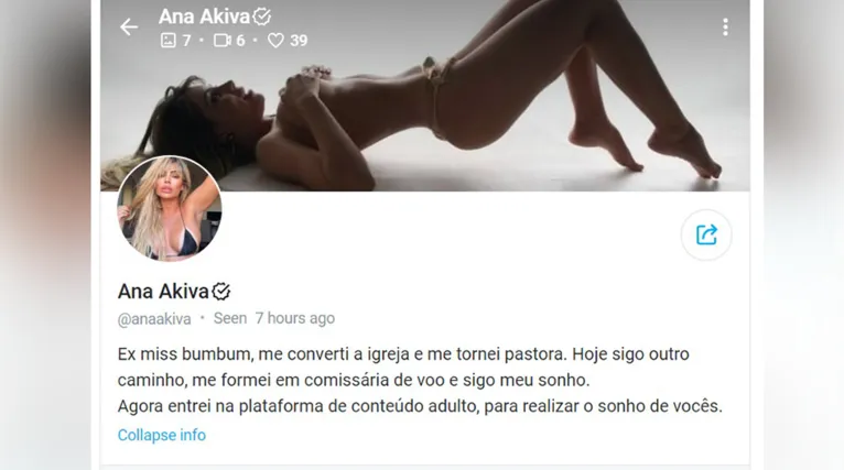 Conta de Ana Akiva no OnlyFans